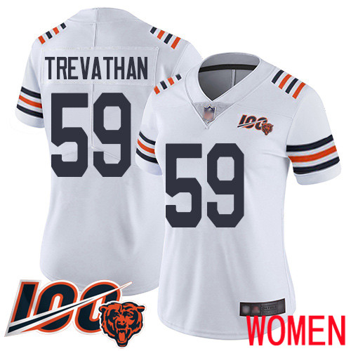 Chicago Bears Limited White Women Danny Trevathan Jersey NFL Football #59 100th Season